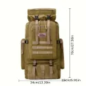 Large Capacity Tactical Hiking Backpack - Durable, Multiple Compartments for Travel, Camping & Mountaineering