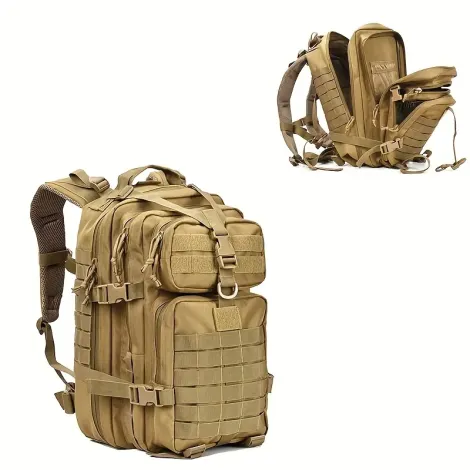 Multifunctional Hiking Backpack with 11.89gal/13.21gal Capacity, Durable Nylon High Quality Sports Bag, Adjustable Shoulder Straps